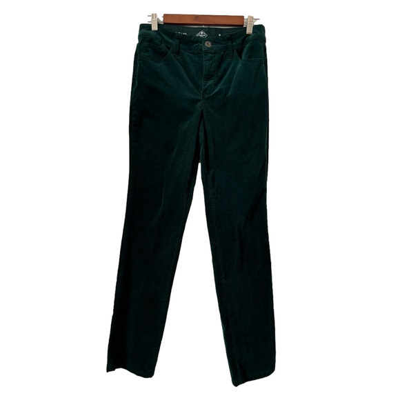 St Johns Bay Retro 90's Y2K Emerald Green Straight Leg Soft Corduroy Pants 8 - Picture 1 of 11